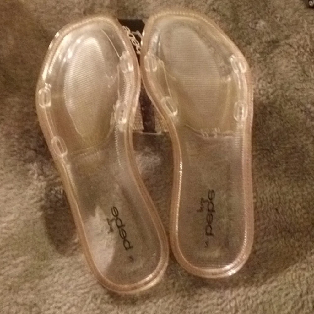 NEW BEBE GIRLS SLIDES SANDELS SIZES 2+4+12